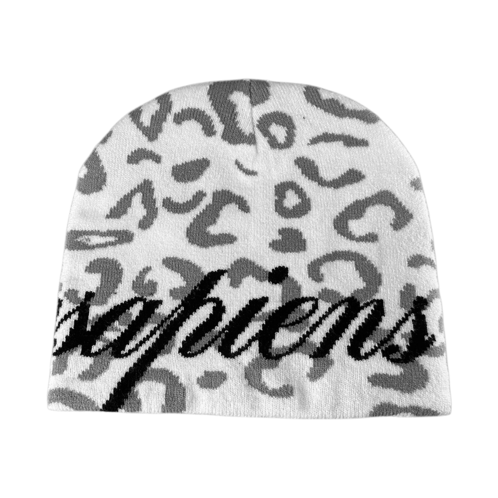 “Cheetah” beanie (white)