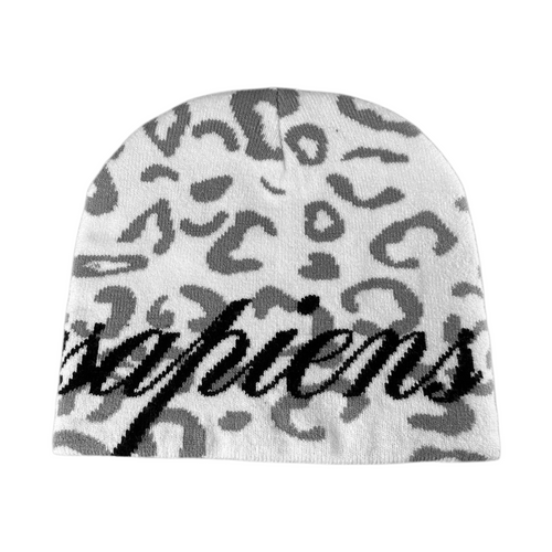 “Cheetah” beanie (white)